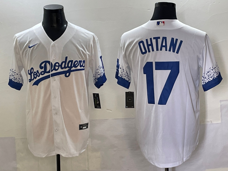 Men Los Angeles Dodgers #17 Ohtani white Nike MLB 2025 Jersey style 3->los angeles dodgers->MLB Jersey